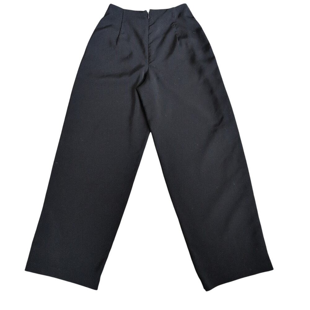 VTG Alex Evenings Satin Trim Tuxedo Dress Pants Women 8P Evening Party Classic - Picture 3 of 5